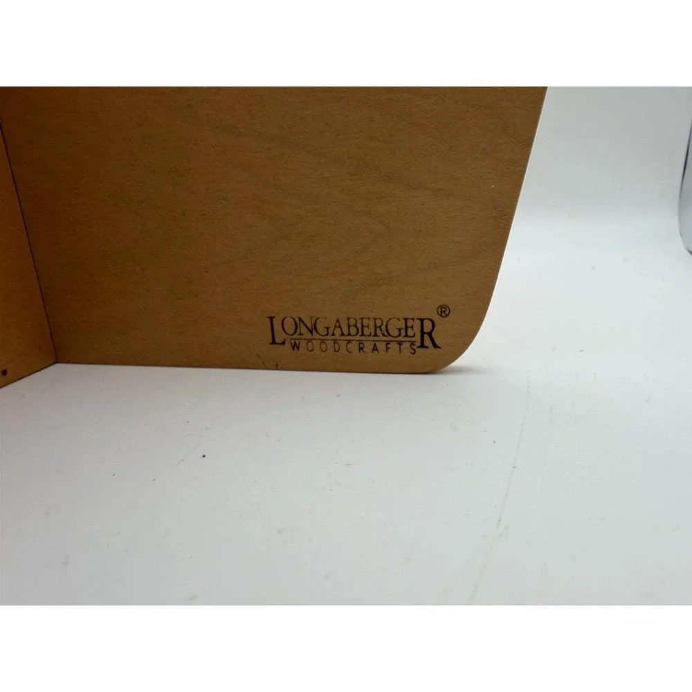 Longaberger 1999 Hostess Basket w Divider Wood Handle Organizer Condiment Caddy